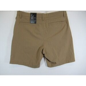 NEW FLX Performance Tech Shorts Men 36 Beige 8" Inseam